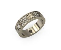 Cartier love ring with ring size 17-5mm | 3D