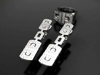 Parentesi earrings - replica | 3D