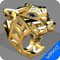 cartier panther ring | 3D