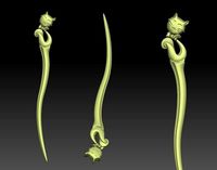 cat hairpin | 3D