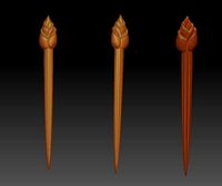rose hairpin | 3D