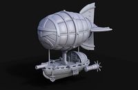 Dwarf Flying Zeppelin Miniature | 3D