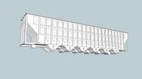 Woodchip Hopper Railroad Car Sides and Frame N Scale 3D Print | 3D