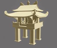 Khue Van pavilion-Temple of Literature Hanoi Vietnam | 3D