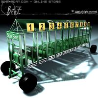 Horses start cages 3D Model