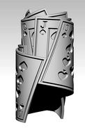 Playing card pendant necklace poker casino gambling slot jewel | 3D