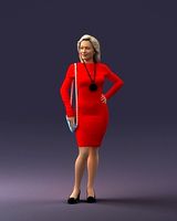 lady in red 1101 for 3dprint | 3D