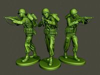 American soldier ww2 Shoot Stand A2 | 3D