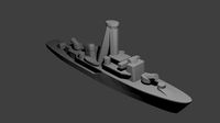Soviet T-43 Class Minesweeper Warship | 3D