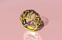 Beautiful ring bombe - Anel bombe -bolha  | 3D