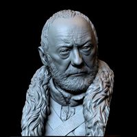 Davos Seaworth from Game of Thrones bust 200mm | 3D