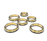 Variations around Infinito wedding band ring set | 3D