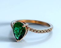 Stylish pear and diamonds engagement ring 472 | 3D