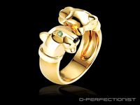 Panthere De Cartier Twin Head Open Ring | 3D