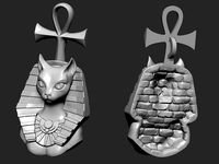 Bastet pendant | 3D