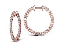 25mm Hoop earrings unique design printable 3dmodel | 3D