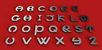VERTICAL uppercase and lowercase  3D letters STL file | 3D