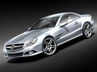 Mercedes Benz SL 2009 3D Model