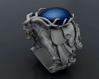 War horse man Ring 3D printing model | 3D