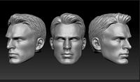 Head Steve Rogers Movie version - Chris Evans  | 3D