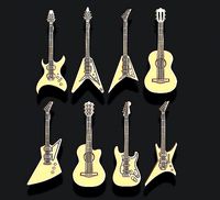 Guitar pendants pack | 3D