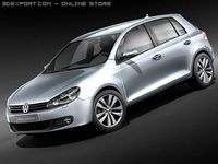 VW Golf VI 5door 3D Model