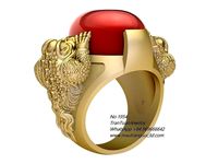 1954 The Three-Legged Money Frog Ring | 3D
