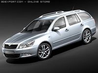 Skoda Octavia 2009 combi 3D Model