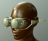 Steampunk glasses low-poly
