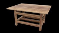 Worn wood table
