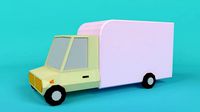 Low-poly wagon