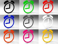 Clock symbols with multiple color free
