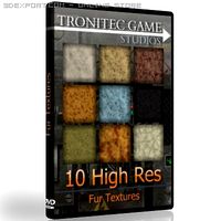 10 High Res Fur Textures 3D Model