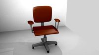 low poly office desk chair 3d model