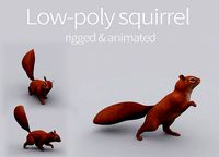 rigged animated squirrel chipmunk chippy