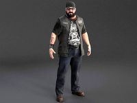 Outlaw Biker Harley Rider