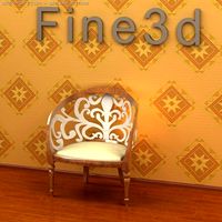 Antique08Chair0100 3D Model