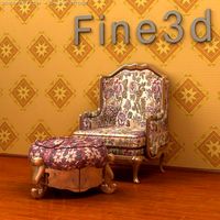 Antique09omsofa012 3D Model
