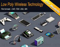 Low Poly Wireless Technology Isometric