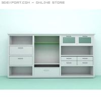 Salon furniture shelf 3D Model