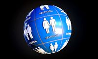 Restroom Bathroom Sign Scratched Seamless PBR Textur