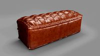 Leather Tufty Ottoman