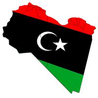 3D  Political Map of Libya
