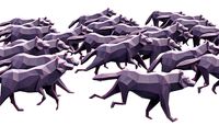 Wolf Run Poses Low Poly Pack