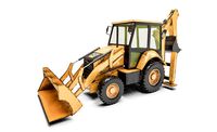 Backhoe Loader low poly PBR
