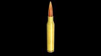Sniper Rifle bullet low poly high quality ready for games