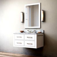 Hutton single floating vanity white