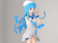 Ika Musume anime girl pose 01