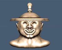 blank head of funny chinese man