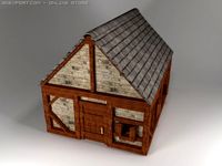 Medieval Peasant Cottage 3D Model